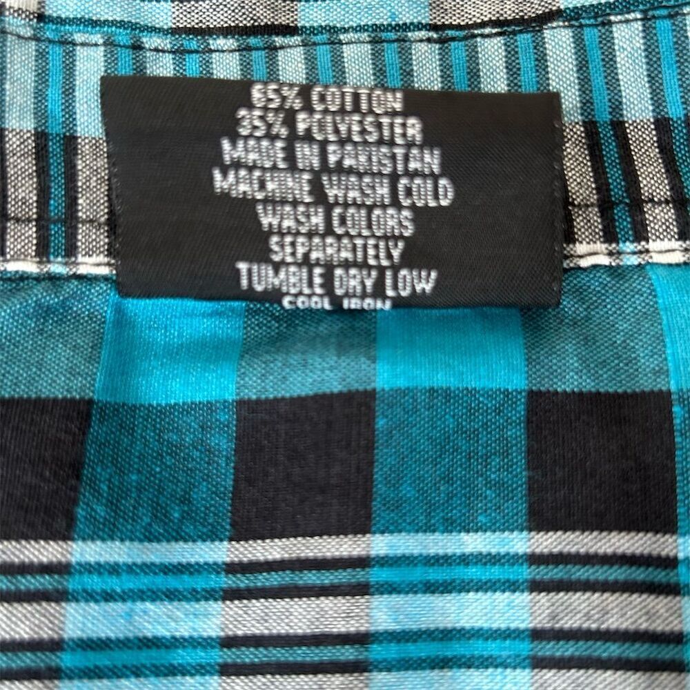 Diamond Stash Men's 4XL Multicolor Plaid Flannel Long Sleeve Shirt - Picture 6 of 11